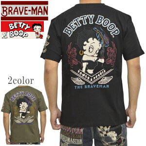 �u���C�u�}�� �x�e�B�u�[�v BBB-2340 ����T�V���c �V������TEE BRAVE MAN BETTY BOOP �g�b�v�X �o�C�J�[ �o�C�N �����Y �������� �V�� �x�e�B�����