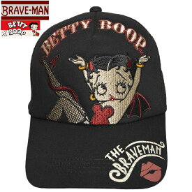 ブレイブマン ベティブープ BBB-2362 ツイルメッシュキャップ ブラック色 BRAVE MAN BETTY BOOP 帽子ベティちゃん メンズ 送料無料 新作