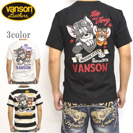 バンソン VANSON TOM and JERRY TJV-2310 半袖Tシャツ 天竺半袖TEE トム＆ジェリー トップス メンズ 送料無料 新作