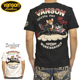 バンソン VANSON TOM and JERRY TJV-2326 半袖Tシャツ 天竺半袖TEE トム＆ジェリー トップス メンズ 送料無料 新作