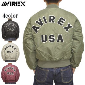 AVIREX アヴィレックス 6102171 コマーシャル ロゴ MA-1 フライトジャケット ミリタリー ジャケット 7832952013 定番 アウター アビレックス メンズ 送料無料 新作