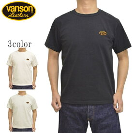 バンソン VANSON NVST-2414 半袖Tシャツ 米国製ヘヴィーオンス 天竺 オーバルロゴ バイク バイカー トップス メンズ 送料無料 新作