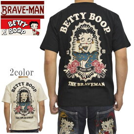 ブレイブマン ベティブープ BBB-2437 半袖Tシャツ 天竺半袖TEE BRAVE MAN BETTY BOOP トップス ベティちゃん メンズ 送料無料 新作