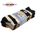 トイズマッコイ TOYS McCOY TMA2535 3-PACK ボーダー ブーツ ソックス BORDERED BOOTS SOCKS 3色セット 送料無料 新作