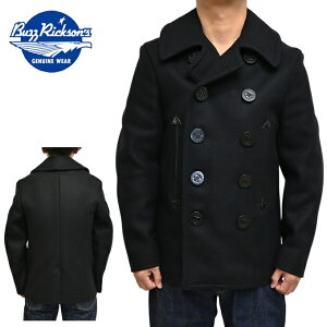 oYN\Y EBAMu\ BR12394 s[R[g Type BLACK PEA COAT PEA COAT BUZZ RICKSON'S WILLIAM GIBSON COLLECTION Y AE^[  V