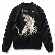 テーラー東洋 港商 TT15912-119 スーべニアジャケット スカジャン WHITE TIGER × JAPAN MAP スペシャル…