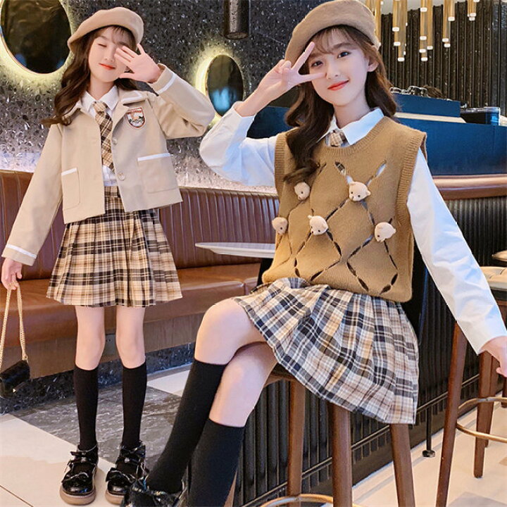 楽天市場】120-170cm 子供制服 卒業式スーツ 女の子 3点セット リボン  