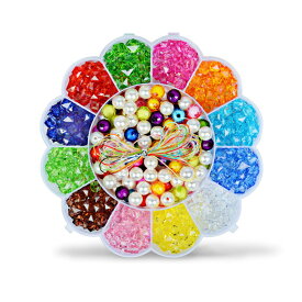 4タイプ展開　350PCS 女の子　ビーズセット　DIY　アクセサリーキット メイキングトイ ハンドメイド ビーズおもちゃ 知育玩具 手作り アクセサリー キット ビーズ おもちゃ 3歳 4歳 5歳 6歳 小学生 女の子 子供 誕生日 誕生日プレゼント クリスマス　ギフト　収納ケース付き