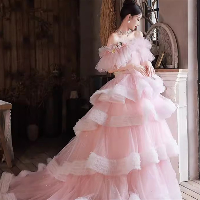 楽天市場】ピンク パーティードレス カラードレス 二次会ドレス