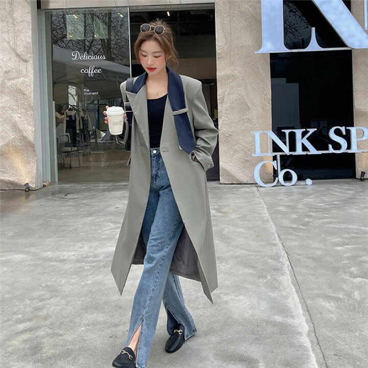 楽天市場】グレー チェスターコート レディース 冬 ロング トレンチ  