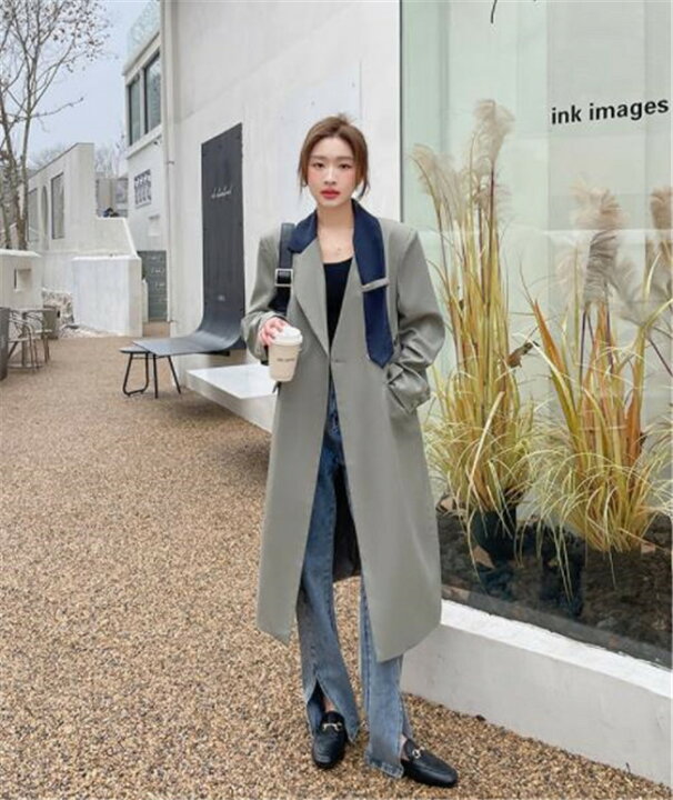 楽天市場】グレー チェスターコート レディース 冬 ロング トレンチ  