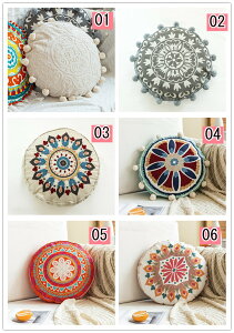 10タイプ 直径45CM クッションカバーのみ モロッコ 円型  Cushion Cover 北欧デザイン プレゼント ギフト コットン製 在宅 おしゃれ クッション おしゃれ ソファークッション クッション 春 北