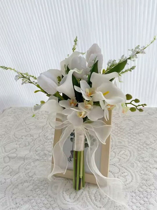 楽天市場】ウェディングブーケ ブライダルブーケ ホワイト オランダ  
