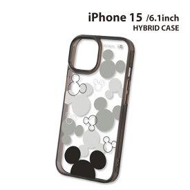 iPhone15 6.1インチ ディズニー ハイブリッドケース Charaful Multi Disney ミッキーマウス 選べる配送［IN-DP41UC2-MKM］