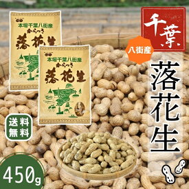 落花生 殻付き（千葉県） 千葉県八街産 新豆【2袋 まとめ買い】当日出荷 送料無料 450g 殻付き 【ナカテユタカ】ピーナッツ 中手豊【HB11】国産 皮ごと 煎りざや 無添加 無着色 無塩 はせべ ちば 八街産 100% やちまた ナッツ ピーナツ ぴーなつ らっか