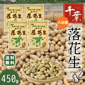 落花生 殻付き（千葉県） 千葉県八街産 新豆【4袋 まとめ買い】当日出荷 送料無料 450g 殻付き 【ナカテユタカ】ピーナッツ 中手豊【HB11】国産 皮ごと 煎りざや 無添加 無着色 無塩 はせべ ちば 八街産 100% やちまた ナッツ ピーナツ ぴーなつ らっか