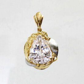 【中古】　18金，プラチナ　クンツァイト　16.54ct　ペンダント