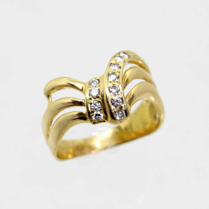 楽天市場】【中古】 18金 ダイヤ 0.17ct リング 12号 : Discount 