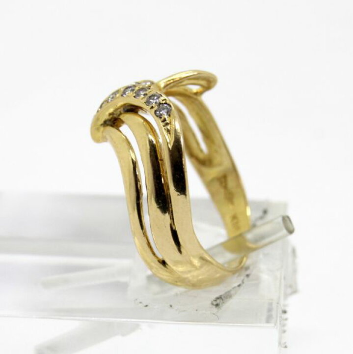 楽天市場】【中古】 18金 ダイヤ 0.17ct リング 12号 : Discount 