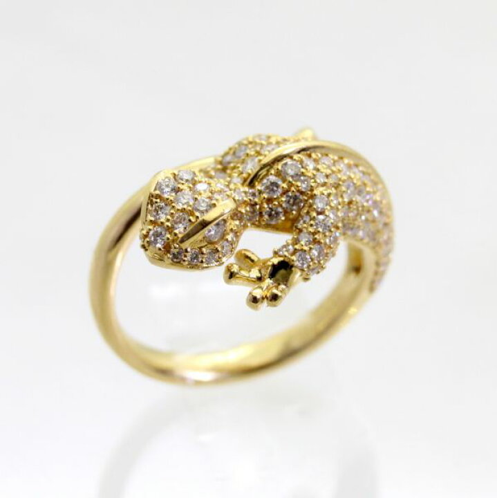 楽天市場】【中古】 18金 ダイヤ 1.00ct カメレオンデザイン リング 