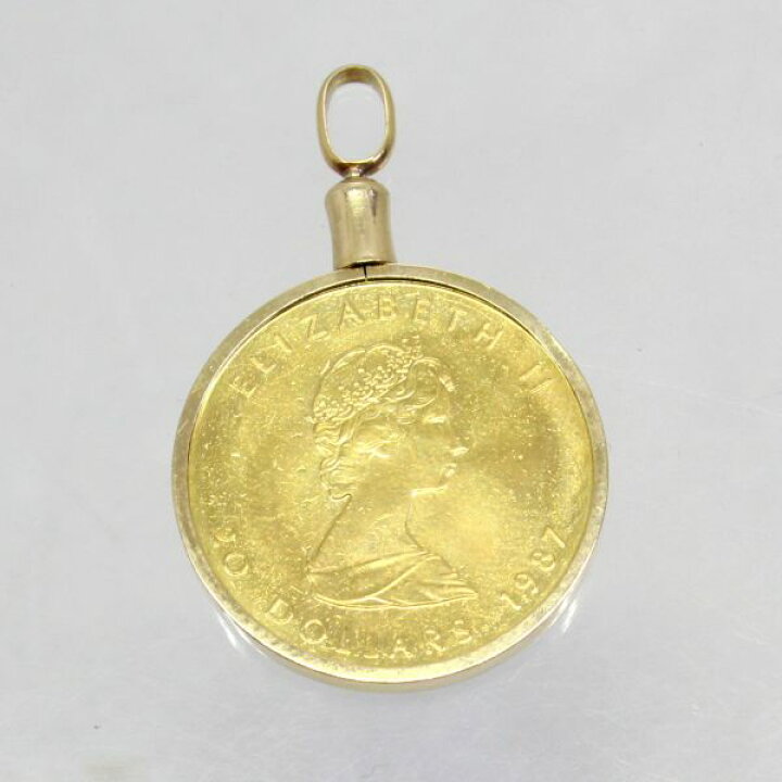 楽天市場】【中古】 18金枠 2分の1オンス 純金コイン ペンダント 
