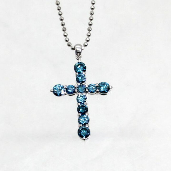 楽天市場】【中古】 プラチナ ブルーダイヤ 1.00ct ペンダント付 