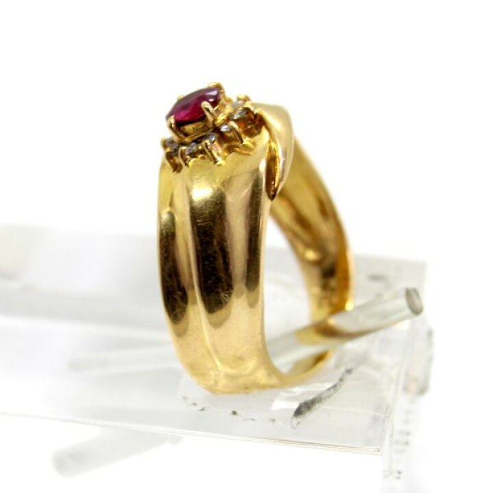 楽天市場】【中古】18金 ルビー 0.23ct ダイヤ 0.05ct リング 11号 