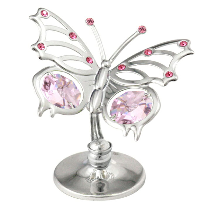 楽天市場 ピンク 蝶 置物 誕生日 プレゼント ギフト 贈り物 女性 母 女の子 蝶々 ちょう チョウ バタフライ シルバー オブジェ オーナメント 和風 洋風 かわいい おしゃれ インテリア 綺麗 高級 クリスタル アンドロメダ楽天市場店