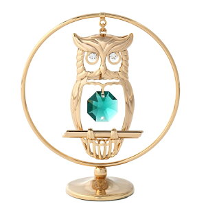 フクロウ 置物 RG2 誕生日 プレゼント ギフト 贈り物 女性 男性 友達 ふくろう 梟 不苦労 知恵の象徴 受験 鳥 酉年 とり年 縁起物 和風 洋風 運気アップ 開運グッズ ゴールド 高級 スワロフスキ