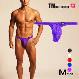 【28%OFF 01/29 01:59まで】TMコレクション アド Tバック メンズ パワーネット 透け ストレッチ ローライズ ビキニ セクシー Tバック メンズ 男性 下着 Mサイズ TM Collection × Ado 175129