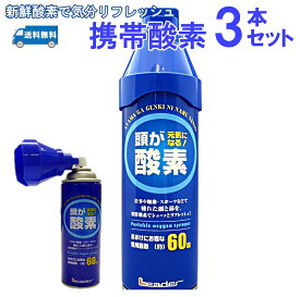 【送料無料】携帯酸素 5リットル 3本組