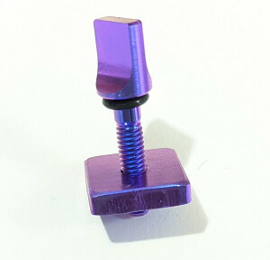 チタン製 工具不要 フィン スクリュー ロングボード用 センターフィン SUP airSUP 用 ボルト ねじ ボックス 固定ボルト サーフィン US box用 FU box用 AIR7 PURPLE 1個