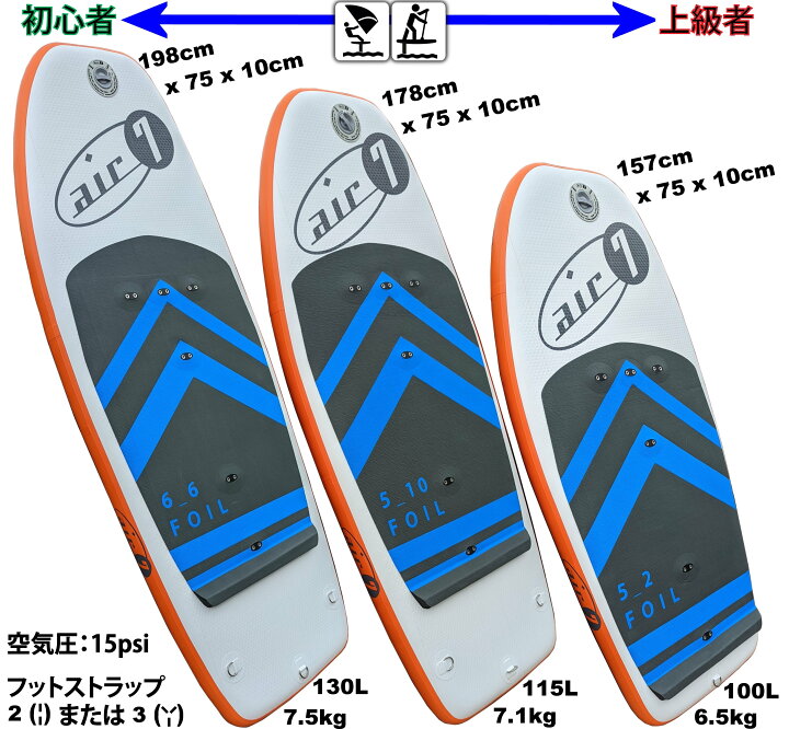 楽天市場】178cm 115L ウィングフォイルボード SUPフォイル Wing Foil 