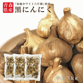 ＼0のつく日ストアポイント3倍／送料無料 国産 青森県産 黒にんにく 小玉 3kg 福地ホワイト六片種 黒にんにく にんにく 無添加 美容 健康 食品 宅配便