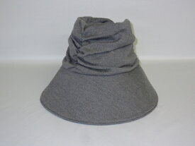 【中古】　TABASA　つば深ハット　グレー系　MADE IN JAPAN　　　　　　タバサ　毛100%　日本製　婦人帽　帽子　ハット　　　　　　ピーエックス　レディース　UV対策