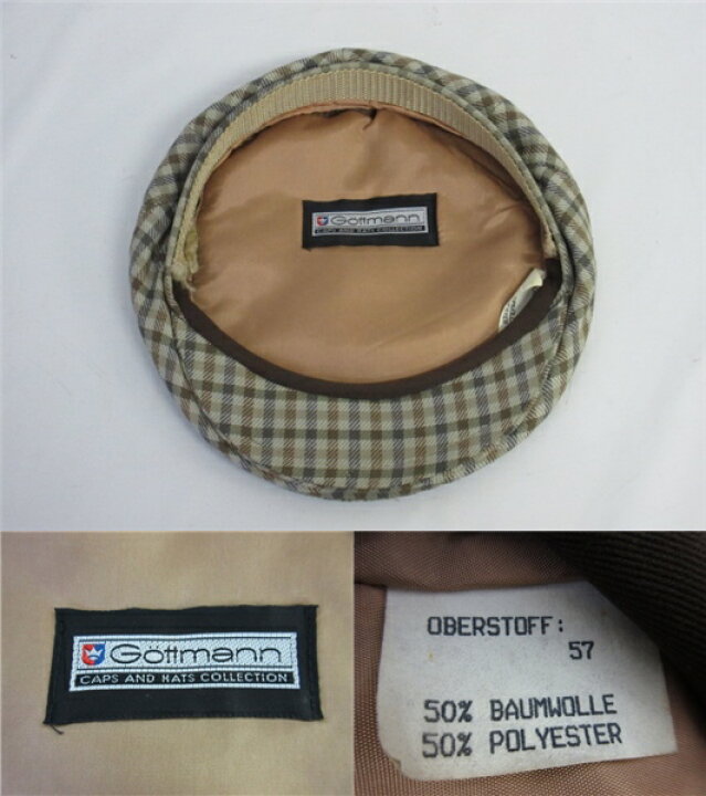 楽天市場】【中古】 Gottmann ハンチング チェック メンズ ゴットマン 