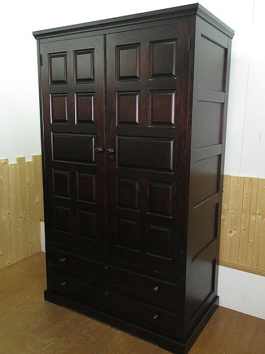 楽天市場】【中古】 北海道民芸家具 ワードローブ 衣装箪笥 木製 鍵2個 