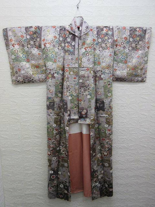楽天市場】【中古】 着物 訪問着 グレー系 華やか 多色使い 婦人用