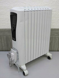 【中古】 デロンギ オイルヒーター RHJ65L0915 1500W 9枚フィン ホワイト DeLonghi 10-13畳 3段階調整 ヒーター 暖房 ストーブ エコ クリーン 白 安全 火傷しない