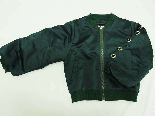 　子供服　MA-1　ジャケット　グリーン　130cm　キッズ　　　　　　　ジャンパー　コート　フライトジャケット　キッズジャケット　アウター