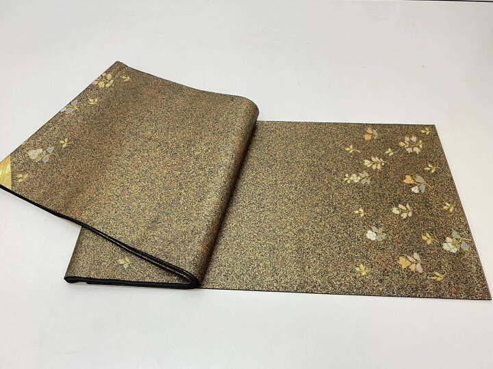 楽天市場】【未使用品】 螺鈿細工 袋帯 ブラウン系 金糸 礼装 華やか  