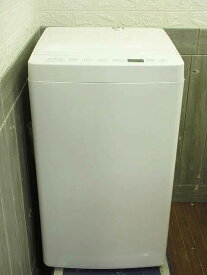 中古　洗濯機　4.5kg　アマダナ　AT-WM45B　ホワイト　amadana　全自動洗濯機　ステンレス槽　縦型　上開き　シンプル　スリム　コンパクト　白　1人暮らし　単身者向け　中古洗濯機