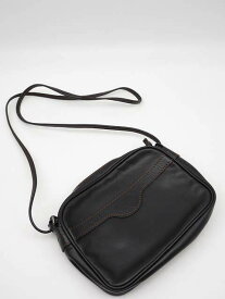 【中古】　ロンシャン　ショルダーバッグ　黒　レザー　鞄　小さめ　　　　　LONGCHAMP　肩掛け　ミニバッグ　ポシェット　ブラック　　　　　レザーバッグ　かばん　鞄　上品　シンプル　レトロ