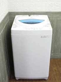 【中古】　東芝　洗濯機　5kg　AW-5G5(W)　グランホワイト　　　　　TOSHIBA　洗濯機　縦型　白　節水　パワフル浸透洗浄　　　　　つけおき洗い　温度センサー　からみまセンサー　最低水位12L