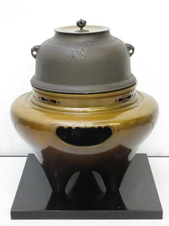 楽天市場】【中古】唐銅 朝鮮風炉 風炉釜 春斎 茶道具 からかね 元 