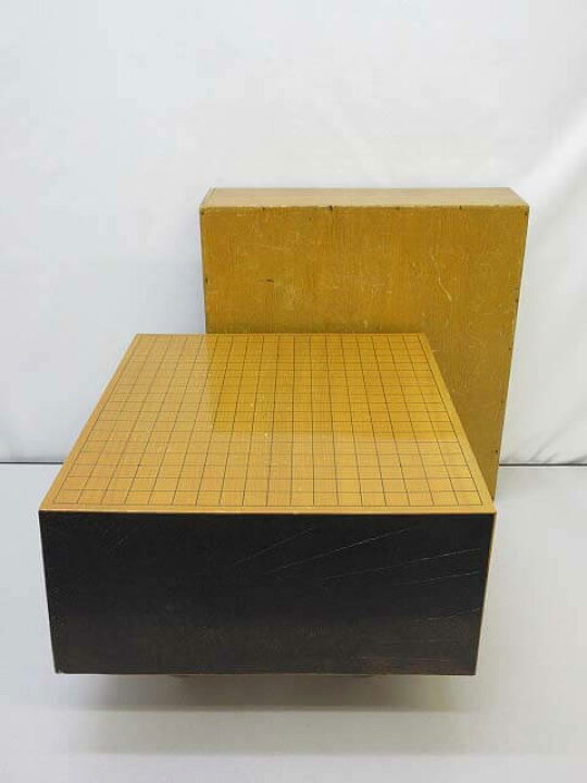 楽天市場】【中古】足付き碁盤 6寸 19路盤 カバー付き 高さ30cm 天然木 