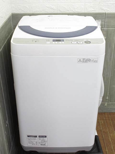 楽天市場】【中古】 シャープ 縦型洗濯機 ES-GE55R-H 5.5kg グレー系