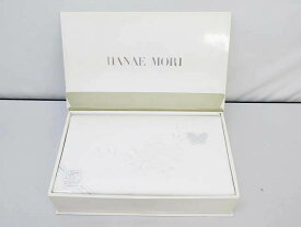 【未開封品】　モリハナエ　フラットシーツ　シングル　ホワイト　綿100％　　　　　　　HANAE MORI　140×240　白　寝具カバー　刺しゅう　上品　日本製