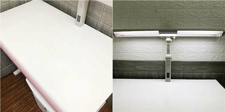 楽天市場】【中古】 学習机＆袖机セット ホワイト×ピンク デスクライト 