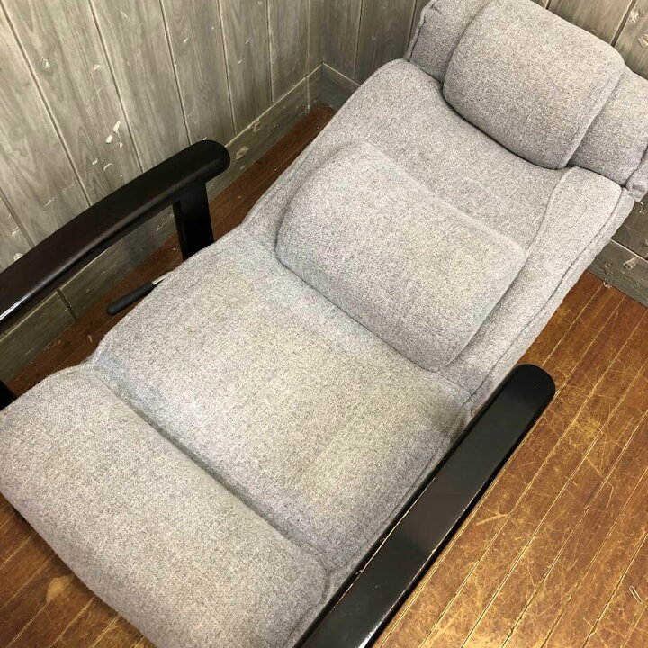 楽天市場】【中古】 リクライニング高座椅子 グレー 肘掛け付き 